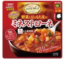 野菜と豆ともち麦のミネストローネのパッケージ